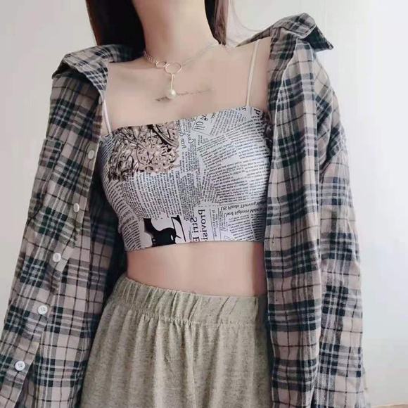 journal patterned tank top - Picture 1 of 4